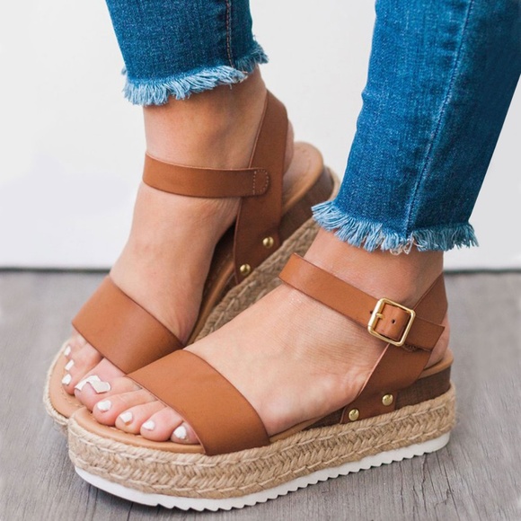 Soda Shoes - NEW🔥 SZ 10 Ankle Strap Espadrille Platform Sandal